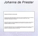 Johanna de Priester en haar werk